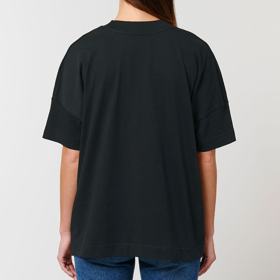 Oversized unisex marškinėliai INNER WORLD (juodi)