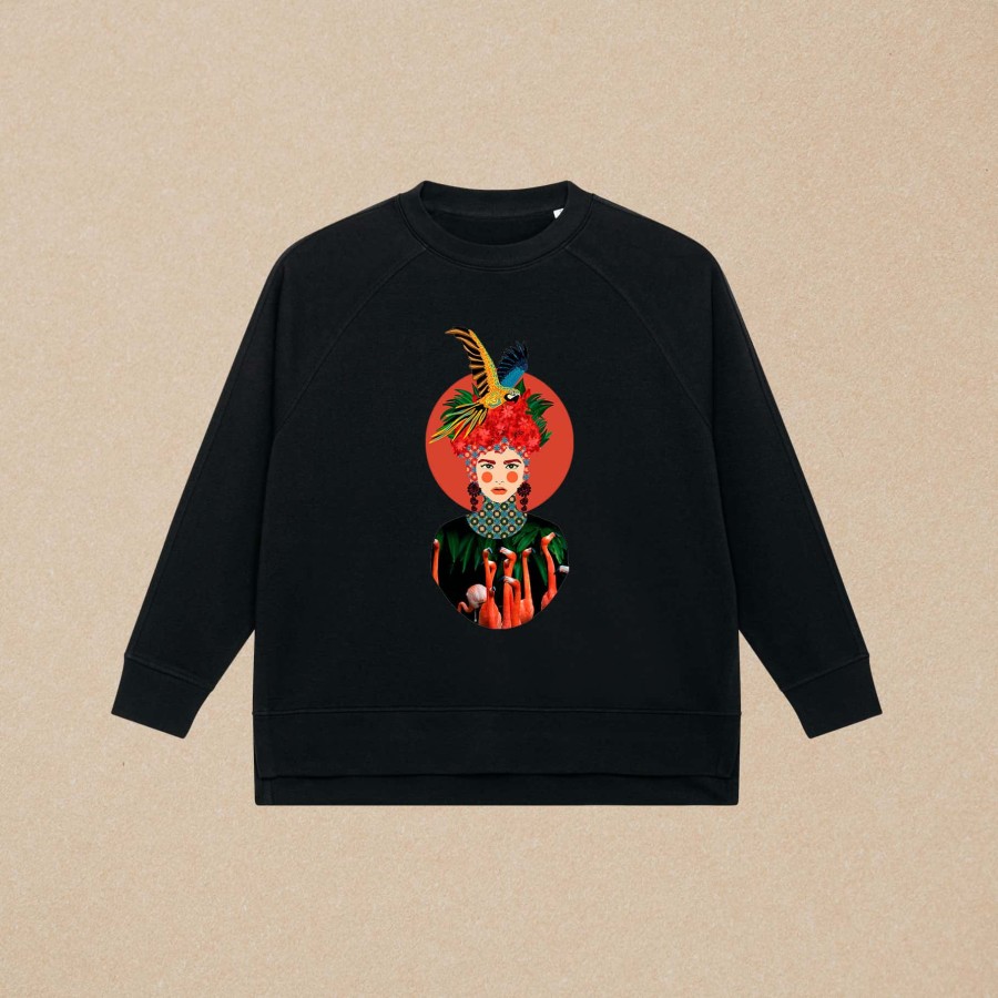 Oversized džemperis su įkirpimais šonuose FRIDA