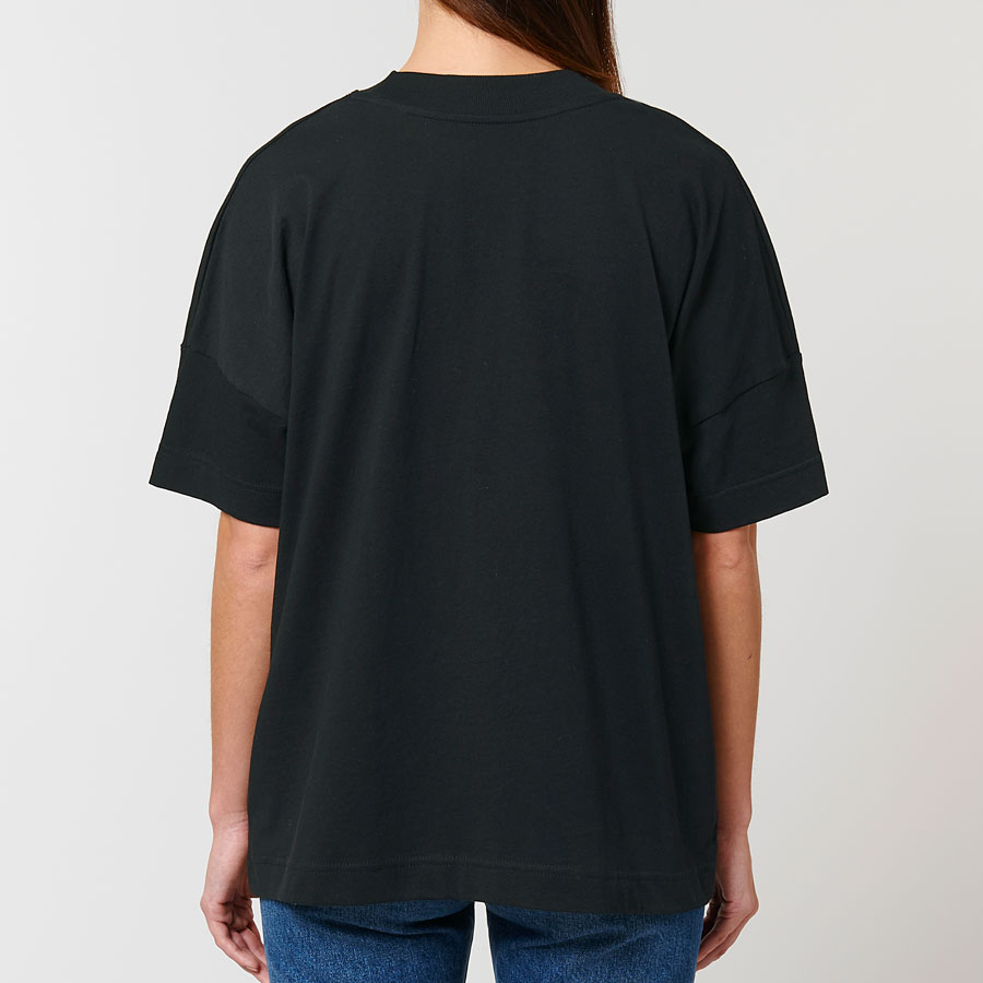 Oversized unisex marškinėliai FACE (juodi)