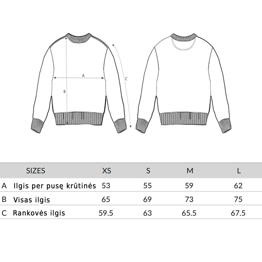 Unisex baltas džemperis FONTANAS (paskutiniai vienetai)